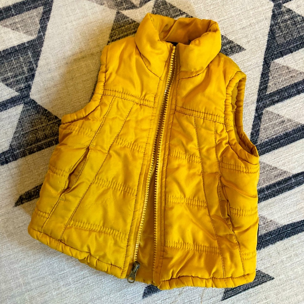 CK Jeans Yellow Puffer Vest, 18 mo